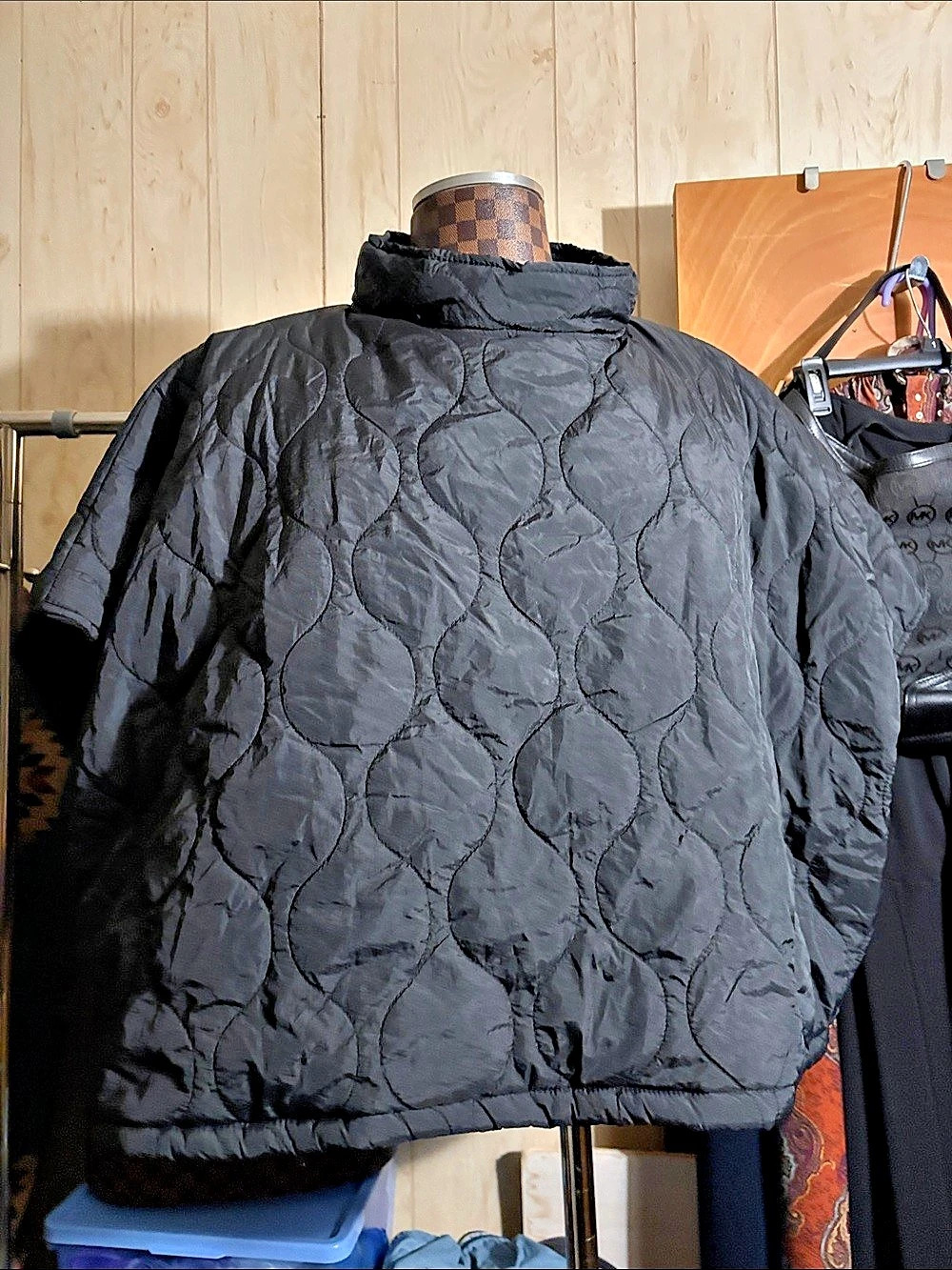 World Market Black Quilted Puffer Jacket